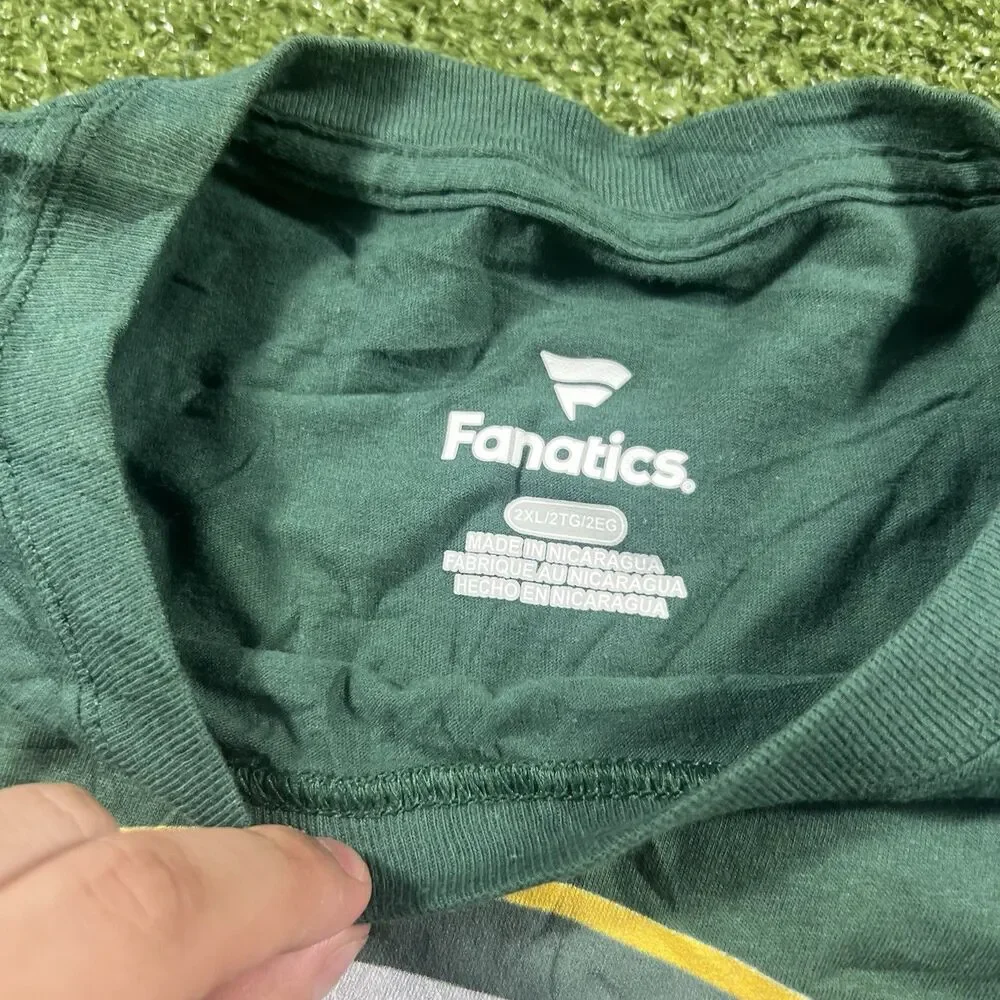 NFL Team apparel Fanatics Green Bay Packers Tee Shirt 2XL With Defects NWOt
